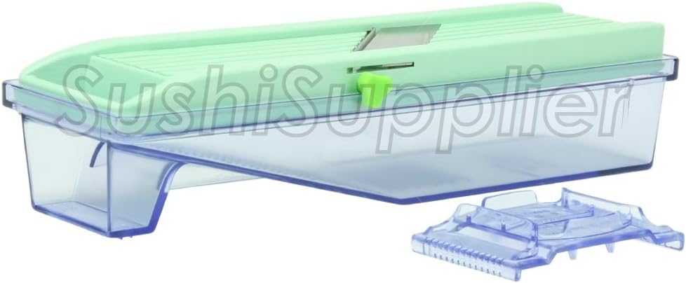Benriner Mandoline Slicer with Collection Tray and 4 Blades, Japanese Stainless Steel, BPA Free