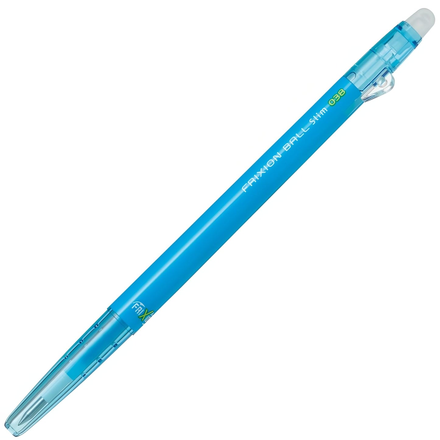 Pilot Frixion Ball Slim 038 Ballpoint Pen, Light Blue (LFBS-18UFLB)