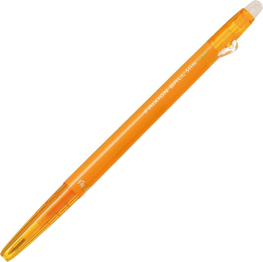 PILOT Frixion Ball Slim 038 Ballpoint Pen, Apricot Orange (LFBS-18UFAO)