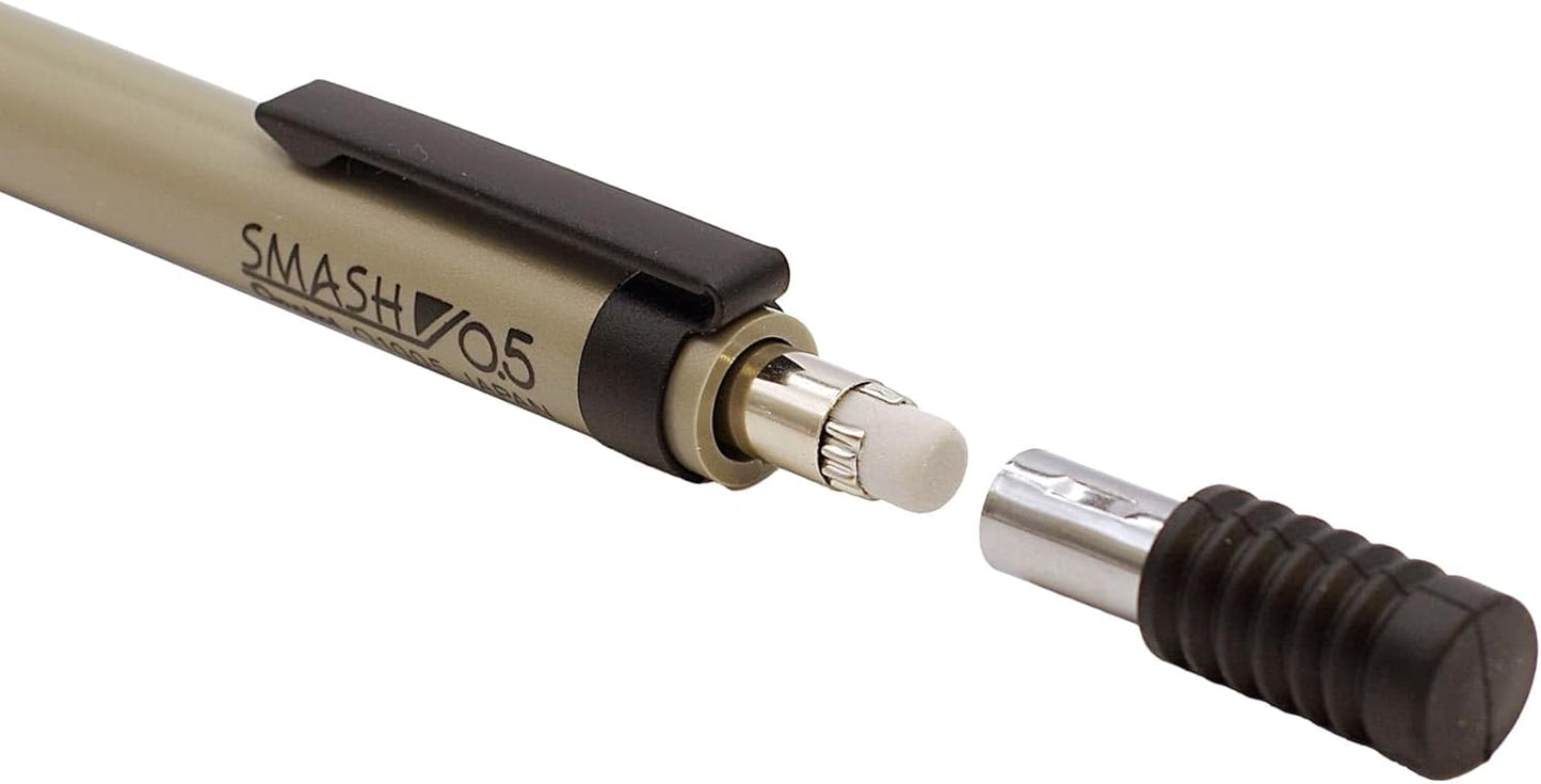 Pentel Smash Q1005-GMKS Kiji Shoji Pentel Smash Mechanical Pencil, 0.02 inches (0.5 mm), Gunmetal Full Body, Limited Color