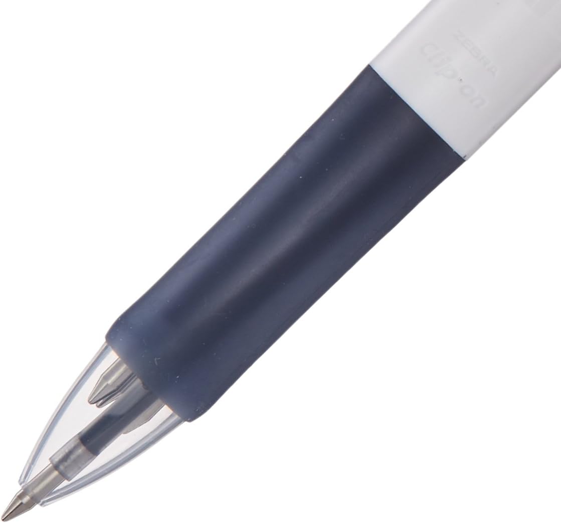 ZEBRA Clip-On G Series 4 Color Ballpoint Multi Pen - 0.7 mm - White Body (B4A3-W)