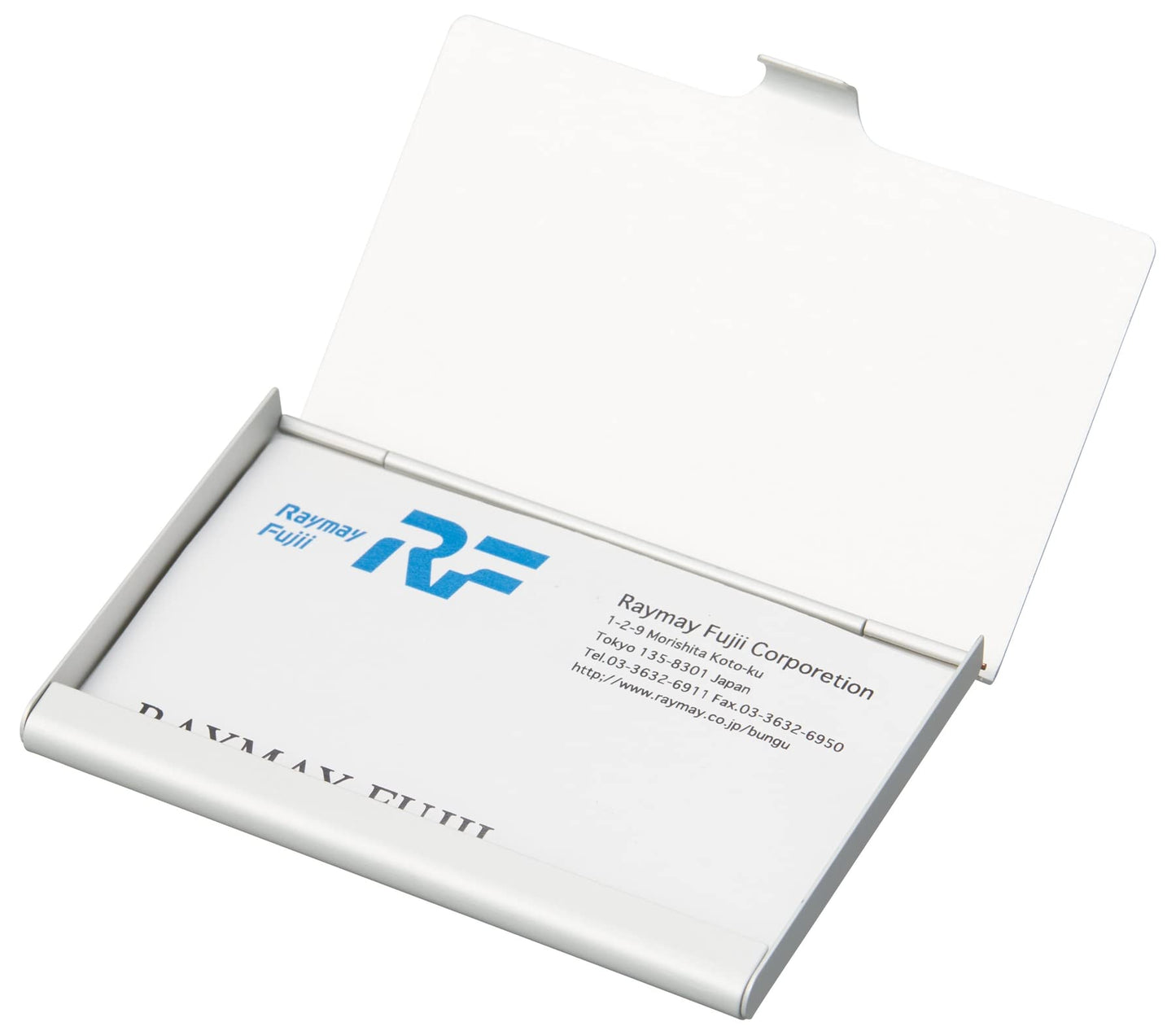 Raymay Fujii CHA1056S Business Card Holder, Aluminum Card Case, Holds 25 Cards, Silver
