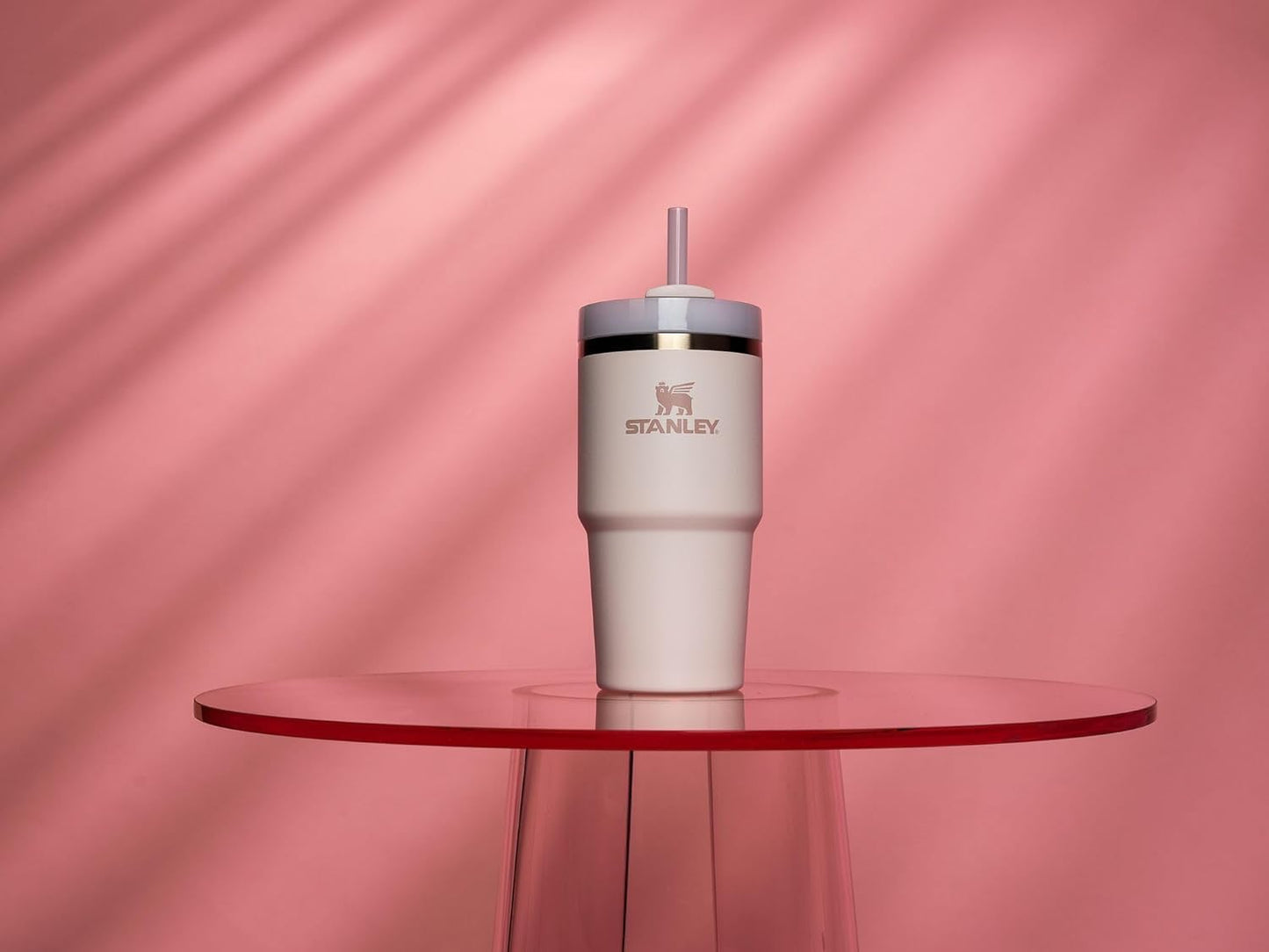 Stanley Quencher H2.0 Tumbler with Straw 20 oz | Flowstate 3-Position Lid | Cup Holder Compatible for Travel | Insulated Stainless Steel Cup | BPA-Free | Rose Quartz 2.0