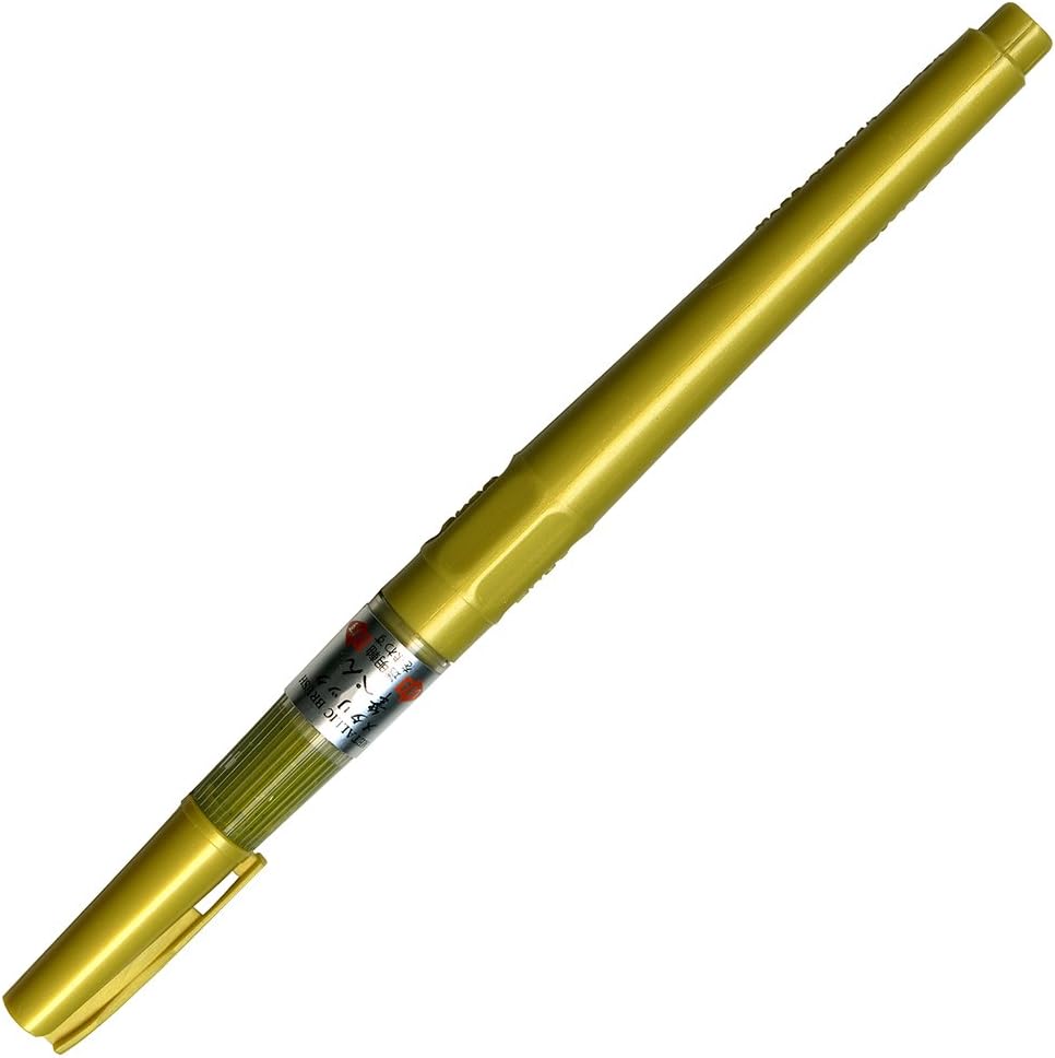 Kuretake DOE160-101 Brush Pen, Metallic, Gold, Gold