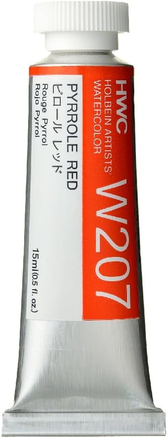 Holbein Artist Watercolor, 15ml Tube, Pyrrole Red (W207)