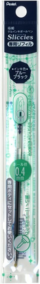 Pentel XBGRN4CA Ballpoint Pen Refill, Sitches, Set of 10, Blue Black