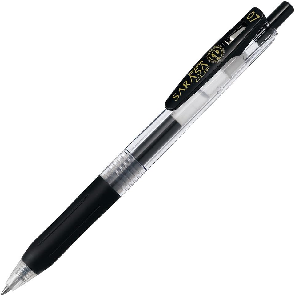 ZEBRA Sarasa Clip P-JJB15-BK Water-Based Ballpoint Pen, 0.7, Black