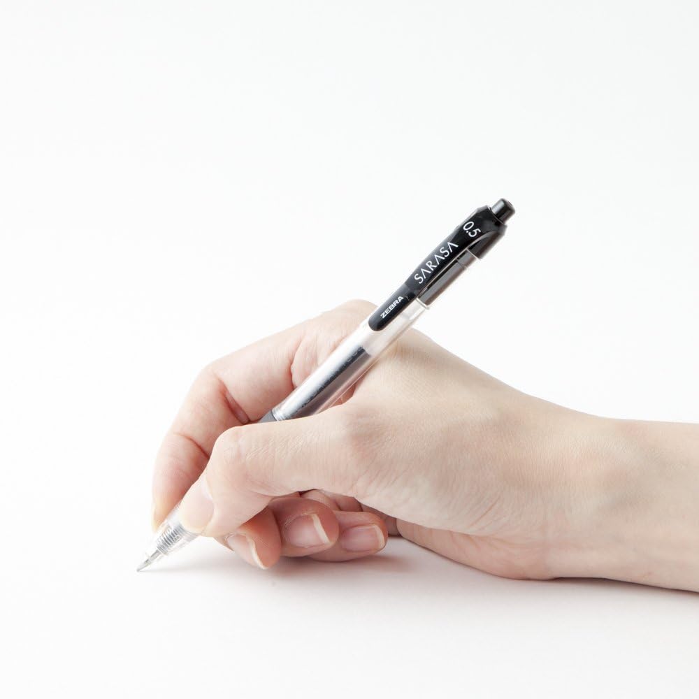 ZEBRA B-JJ3-BK Gel Ballpoint Pen, Sarasa, 0.5, Black, 10 Pens