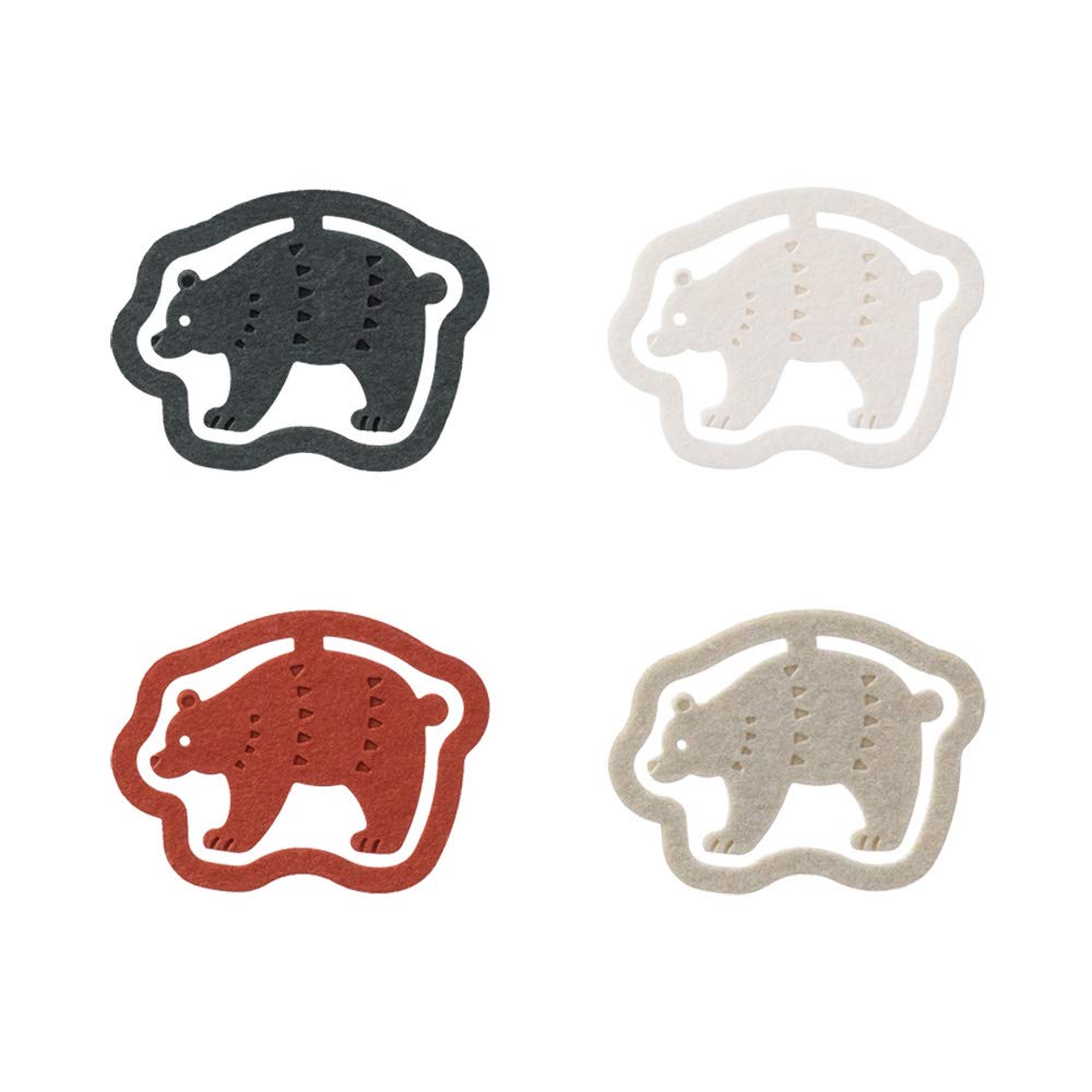 Midori 43400006 Clip Peacock Clip Bear Pattern