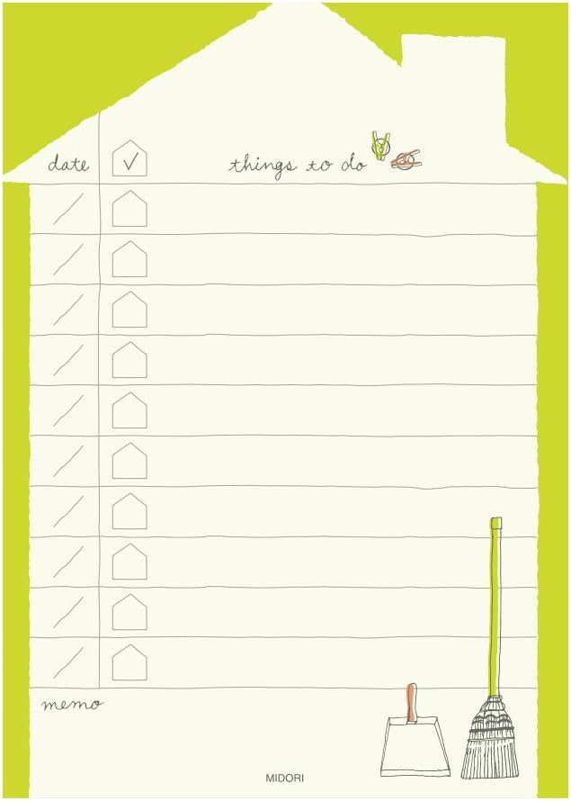 DESIGNPHIL Midori 91802107 x 10 Notepad, To-Do List, Miscellaneous Goods, 10 Pack