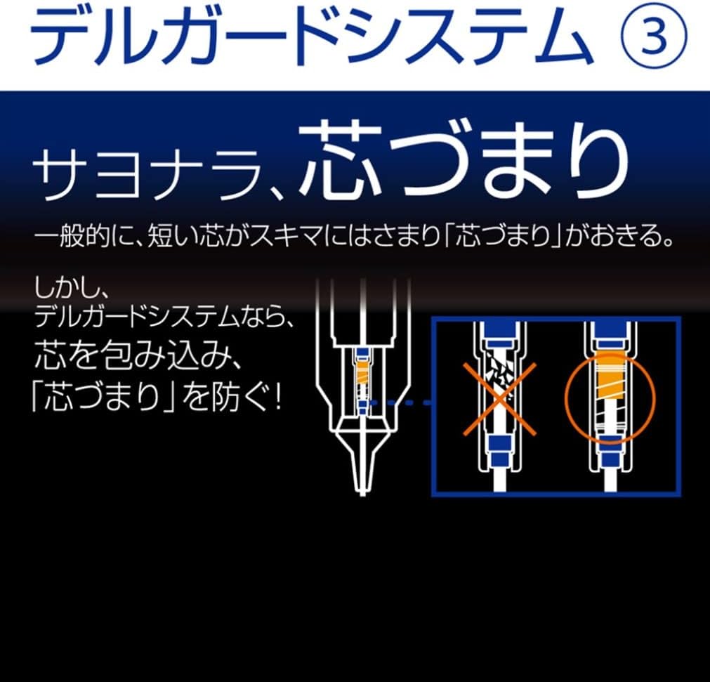 ZEBRA Mechanical Pencil Delguard Type Lx 0.5mm, Blue Body (P-MA86-BL)