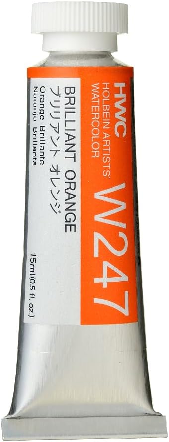 Holbein Artist's Watercolor 15ml Tube (Brilliant Orange) W247