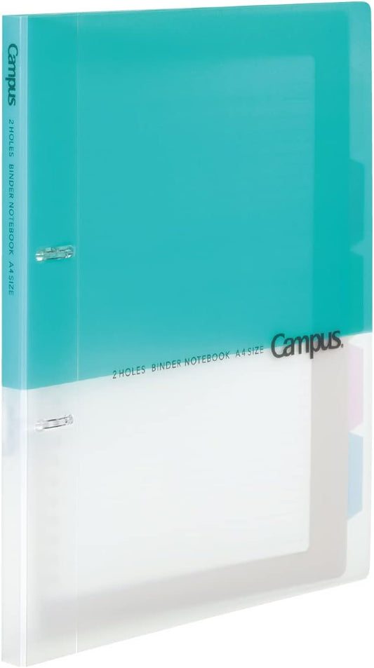 Kokuyo Campus 2-Ring Loose Leaf Binder, A4, 2 Holes, Up to 100 Sheets, Light Blue, Japan Import (RU-PP158LB)