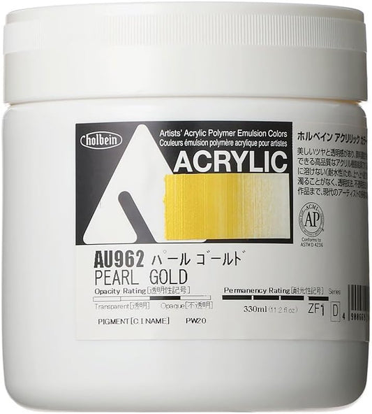 horubein Acrylic Paint Acrylic Color Pearl Gold au962 330ml