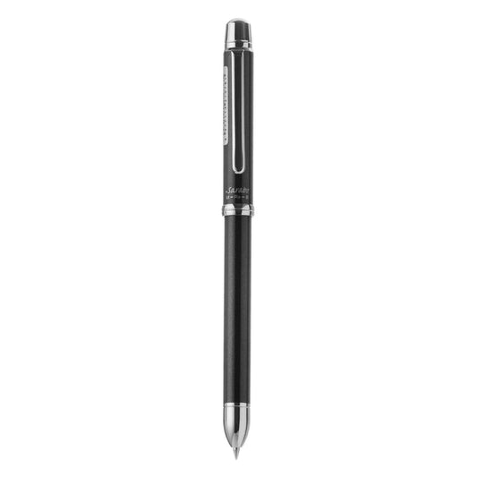 Platinum MWBT-2000#1 Fountain Pen, Multi-Functional Pen, Double 3 Action, Sarabo, Shine Black