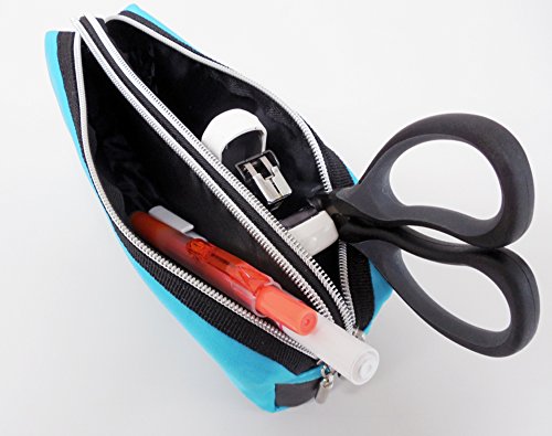 Raymay Fujii FY279B Pen Case, Pencil Case, Double Zipper, Large, Black