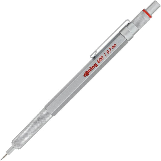 rOtring 600 Series Mechanical Pencil, 0.7mm, Silver Body (502617)