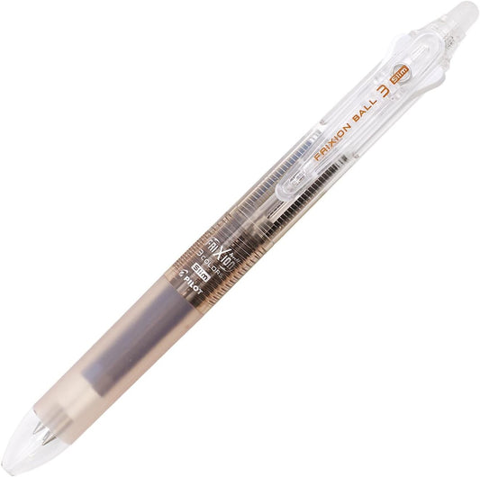 PILOT Erasable 3-Color Ballpoint Pen "Colorful Frixion Ball 3 Slim" (Classic Colors) (Black, Brown, Blue Black)