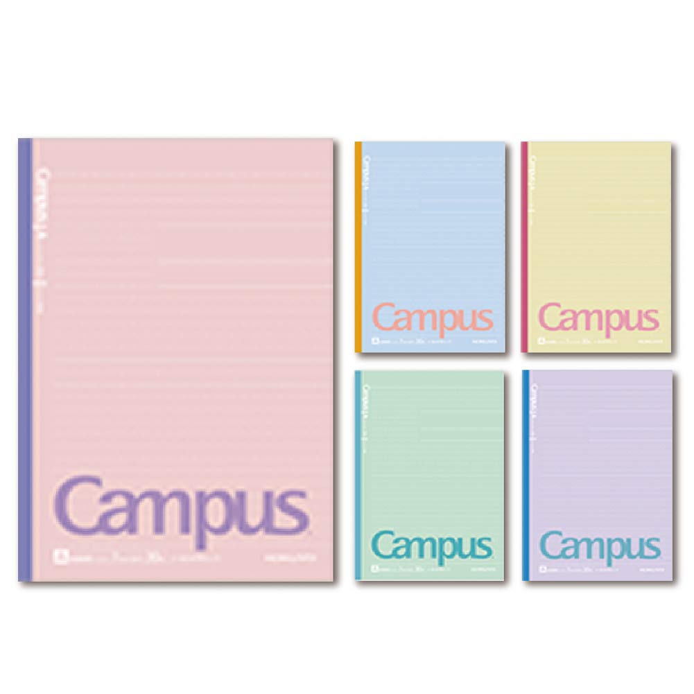 KOKUYO Campus Notebook Semi B5 Dotted-Line 6mm Cotton 5 Colors Pack Limited Edition