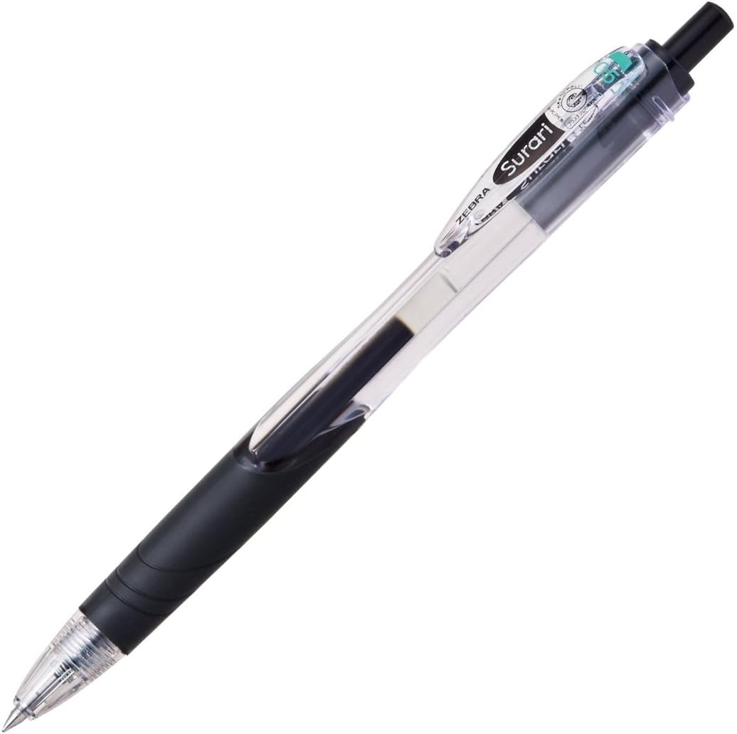 ZEBRA B-BNS11-BK Slari Oil-Based Ballpoint Pen, 0.5, Black, 10 Pieces