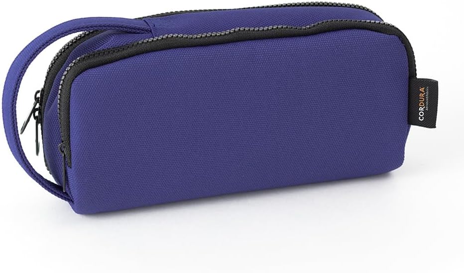 DESIGNPHIL Midori 41786006 Pencil Case, 2-Way Pouch, Pen Pouch, Cordura, Blue