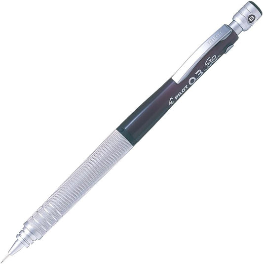 PILOT Mechanical Pencil S10, Transparent Black Body, 0.3mm Lead (HPS-1SR-TB3)