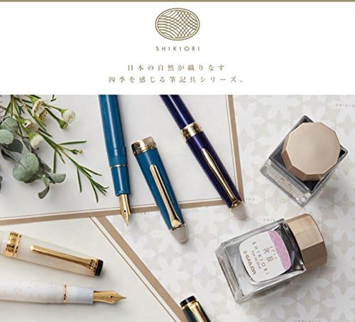 Sailor Fountain Pen, Bottled Ink, Four Seasons, Moonlit Water, Cherry Blossoms, 13-1008-217