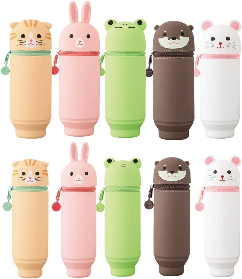 Animal design stand pen pencil case Rat Standard A7712-15