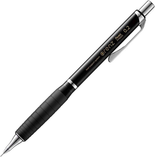 Pentel Mechanical Pencil Orenz with Rubber Grip 0.2mm, Black Body (XPP602G-A)