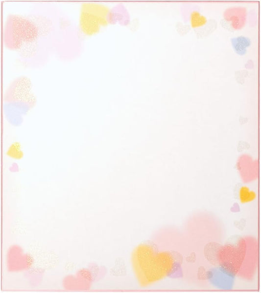 Midori 33115006 Colored Paper, Glitter, Heart Pattern