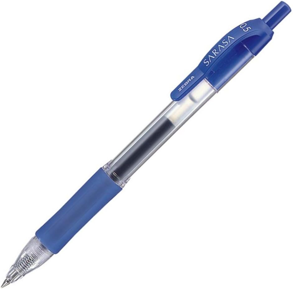 ZEBRA B-JJ3-BL Gel Ballpoint Pen, Sarasa, 0.5, Blue, 10 Pens