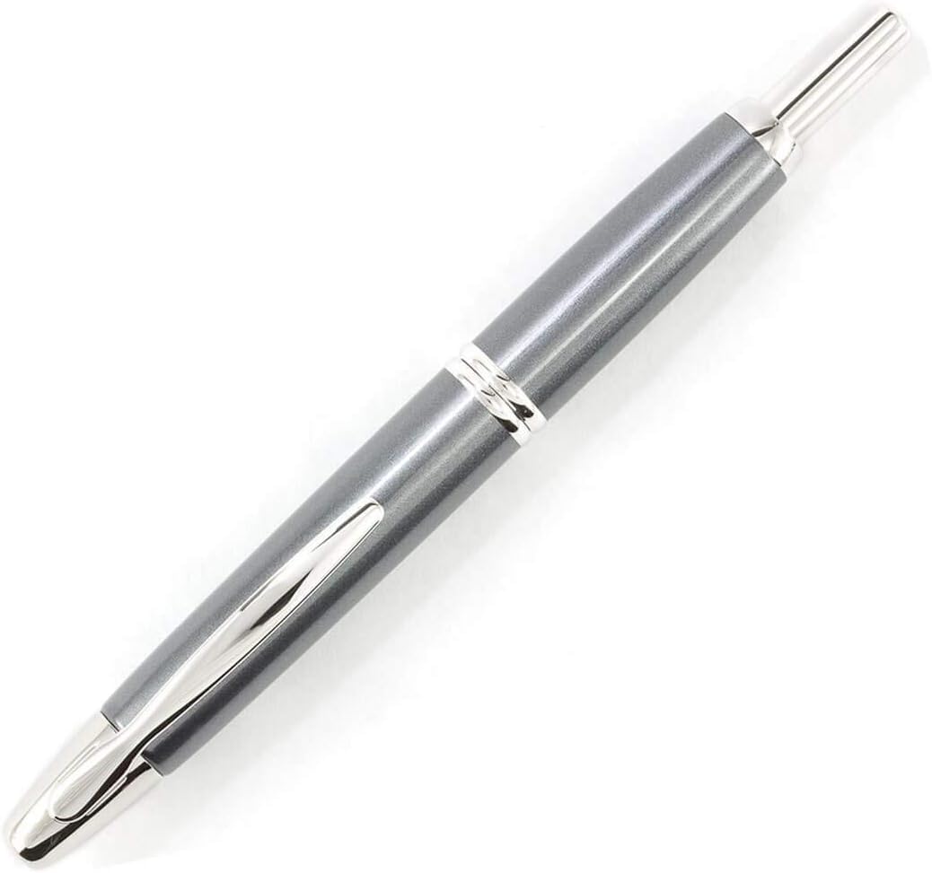 PILOT Vanishing Point Collection Refillable & Retractable Fountain Pen, Gun Metal Gray Barrel with Rhodium Accents, Blue Ink, Fine Nib (60433)