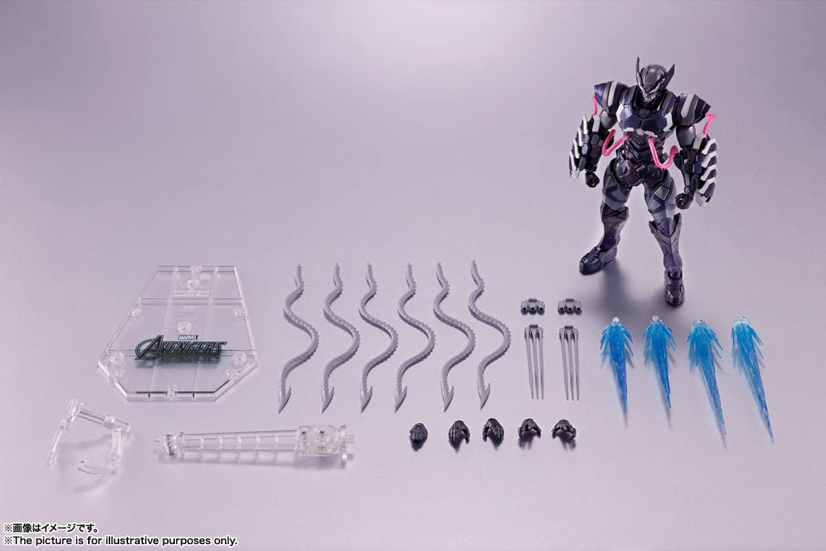 TAMASHII NATIONS - Tech-On Avengers - Venom Symbiote Wolverine (Tech-On Avengers), Bandai Spirits S.H.Figuarts Action Figure