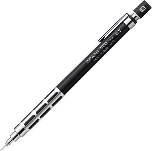 Pentel XPG1003CSA Graph 1000CS Mechanical Pencil, 0.01 inches (0.3 mm), Black Shaft
