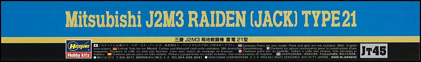 Hasegawa 1/48 Mitsubishi J2M3 Rgional Battle Plane Raiden (Jack) Type21 by