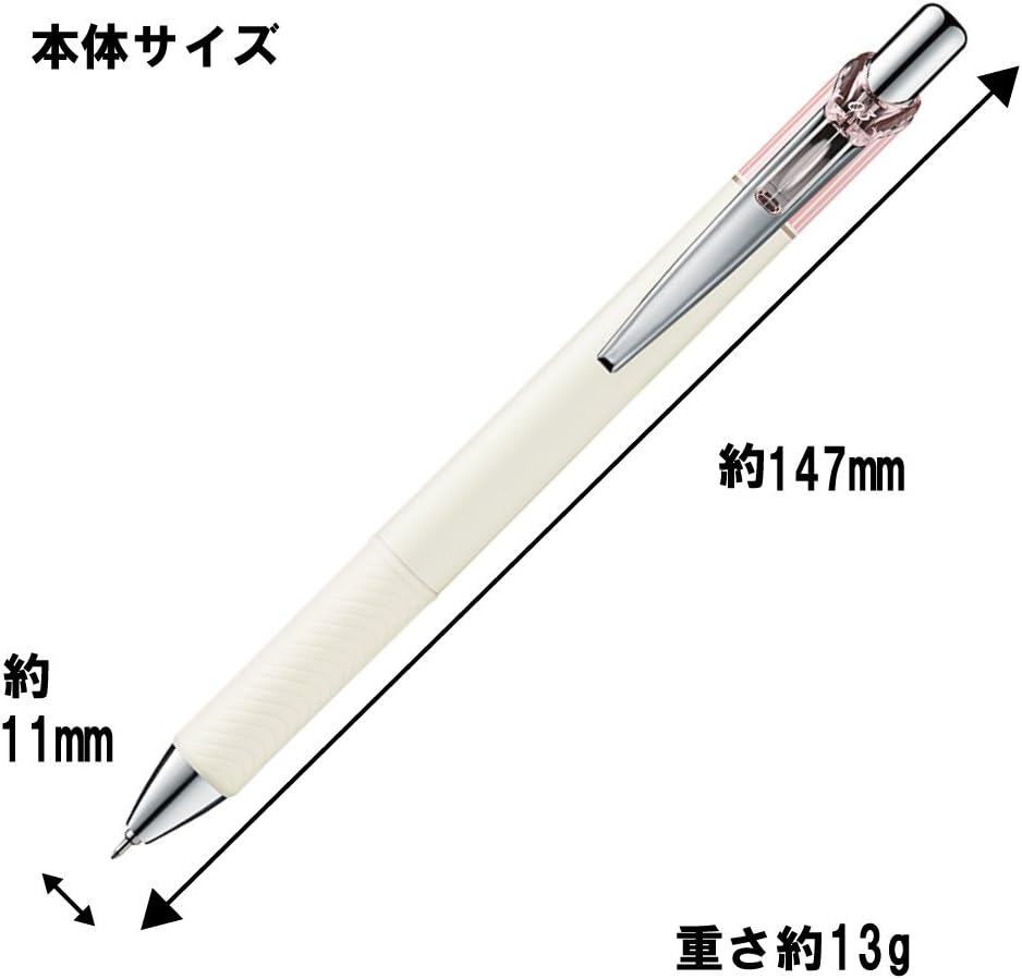 Pentel XBLN73LP-A EnerGel Krena 03 Gel Ballpoint Pen, Classical Pink, 5 Pieces