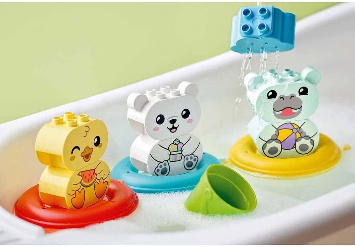 LEGO DUPLO 10965 - Bath Time Fun, Floating Animal Train Bathtub Water Toy for Babies and Toddlers 1.5-3 Years Old with Duck, Hippo, and Polar Bear, Easy to Clean, Great Tub Float Toy for Kids