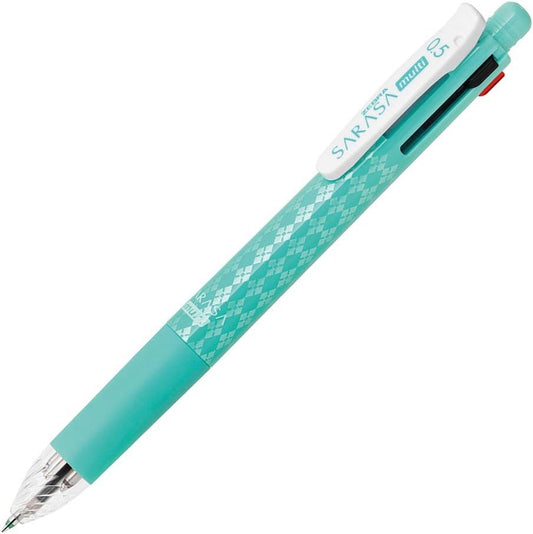 ZEBRA P-J4SA11-BG Multi-functional Pen, 4 Colors + Sharp, Sarasa Multi, 0.5, Blue Green