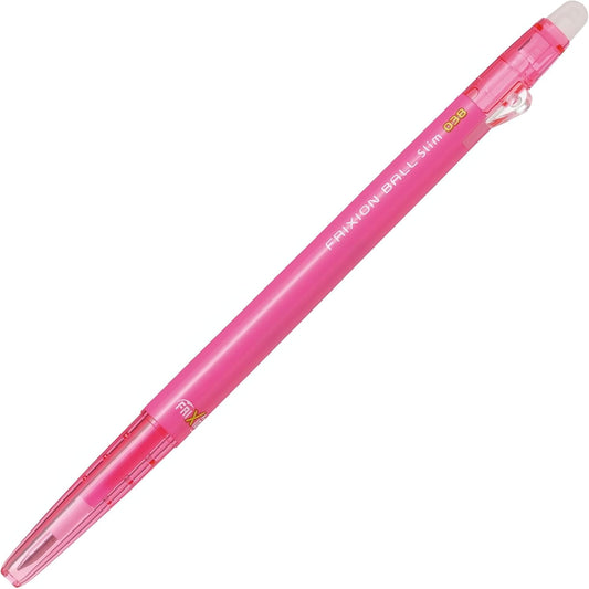 PILOT Frixion Ball Slim 038 Ballpoint Pen, Pink (LFBS-18UFP)