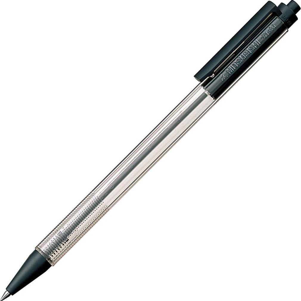 Mitsubishi Pencil Permanent Ballpoint Pen New Liner 0.7 SN80.24 Black 10 Pens