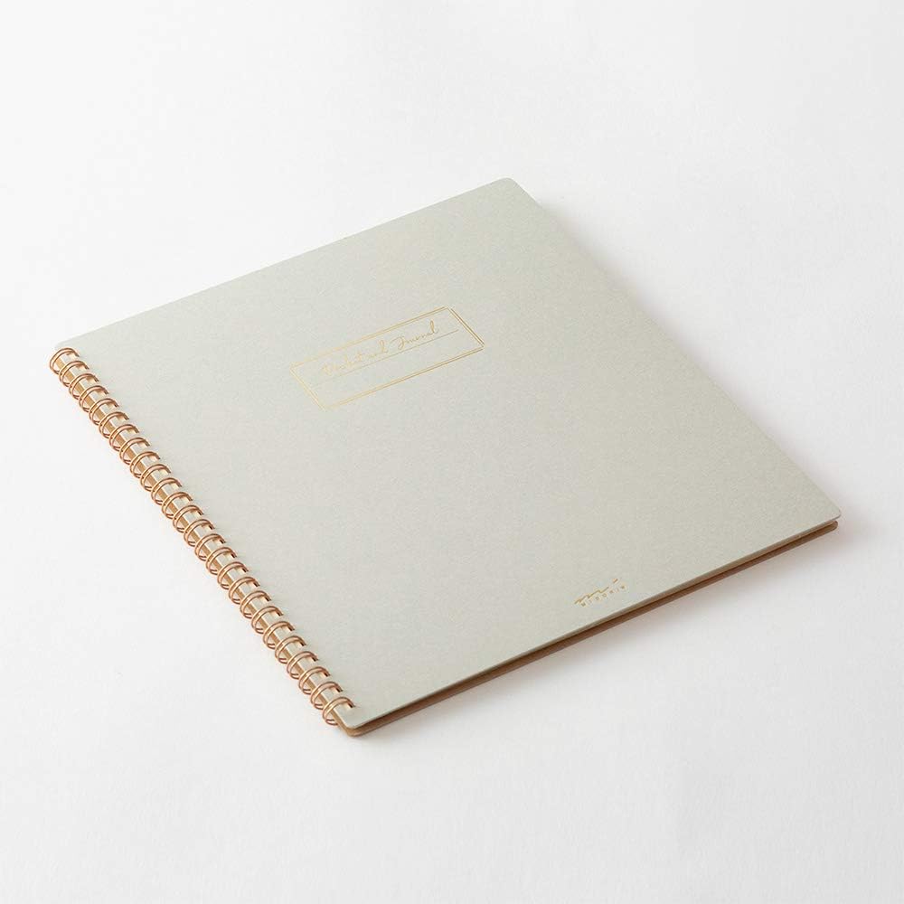 DESIGNPHIL Midori 15260006 Notebook with Pocket, Gray – A5 Japanese Stationery