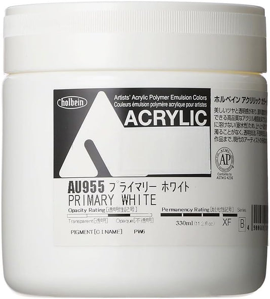 Holbein AU967 Acrylic Color, Heavy Body, Pearl Red, 11.2 fl oz (330 ml) (primary white)