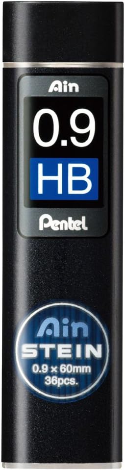 Pentel C279-HB Einstein Mechanical Pencil Refills, 0.9, 10 Pieces