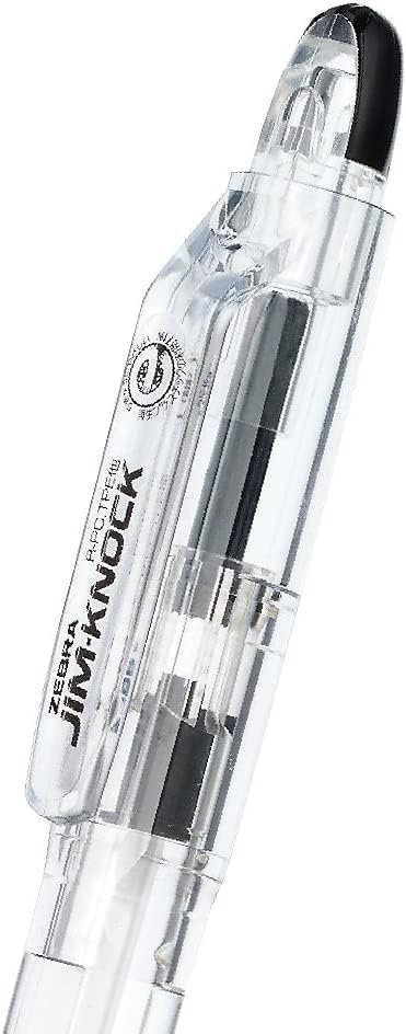 ZEBRA KRB-100-BK-50AZ Oil-Based Ballpoint Pen, Gym Knock, 0.7 mm, Black, Pack of 50