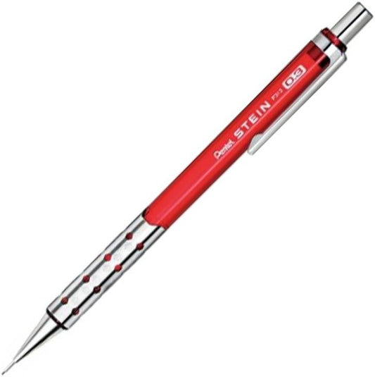 Pentel Mechanical Pencil, Stein, 0.3mm, Red (P313-CB) Clear Red