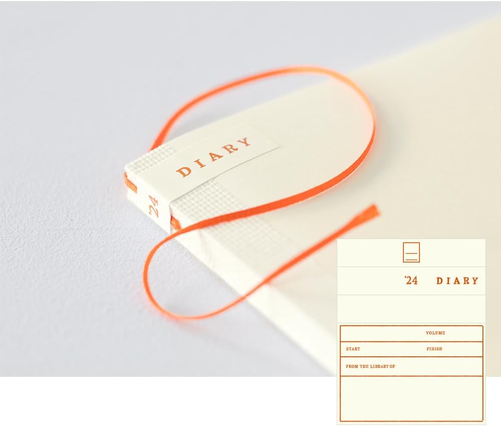 Midori 22278006 MD Notebook Diary, Notebook Stickers, 2024, M, Monthly (Starts December 2023) (Paperback (Daily))