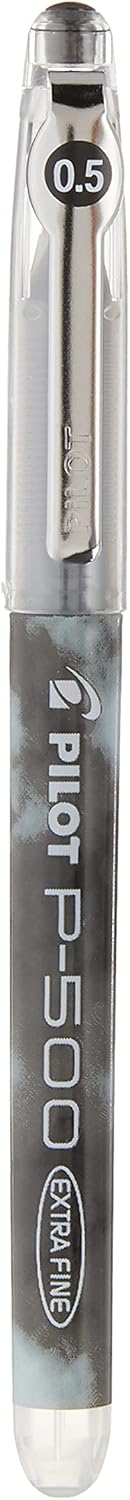 PILOT, Precise P-500 Gel Ink Rolling Ball Stick Pens, Extra Fine Point 0.5 mm, Black, Pack of 12