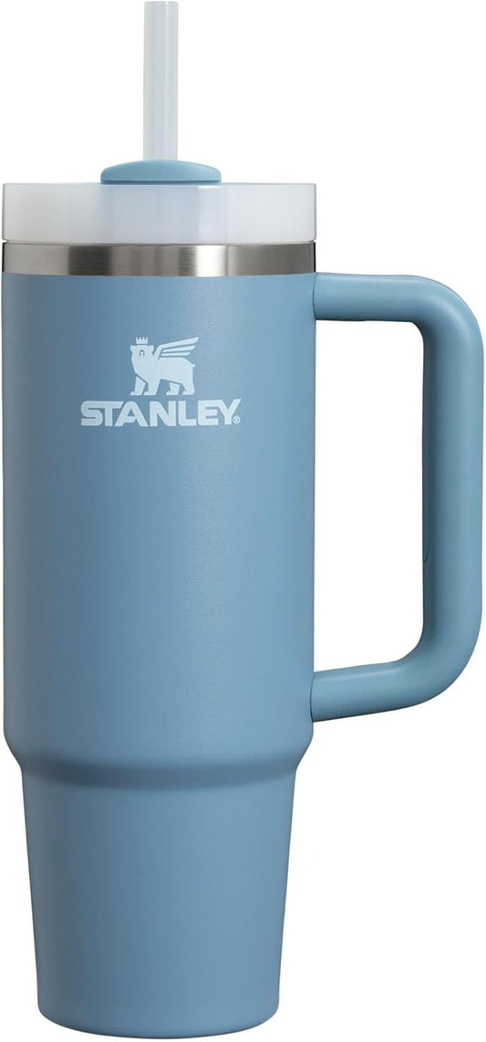 Stanley Quencher H2.0 Tumbler with Handle and Straw 30 oz | Flowstate 3-Position Lid | Cup Holder Compatible for Travel | Insulated Stainless Steel Cup | BPA-Free | Indigo