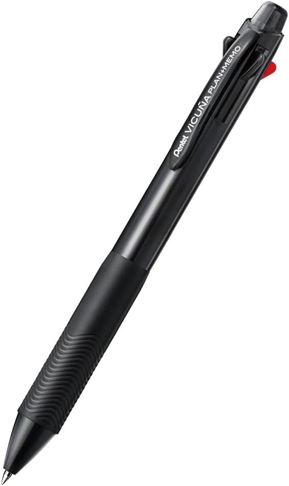 Pentel Vicuna PLAN + MEMO XBXC457A Ballpoint Pen, Black Shaft