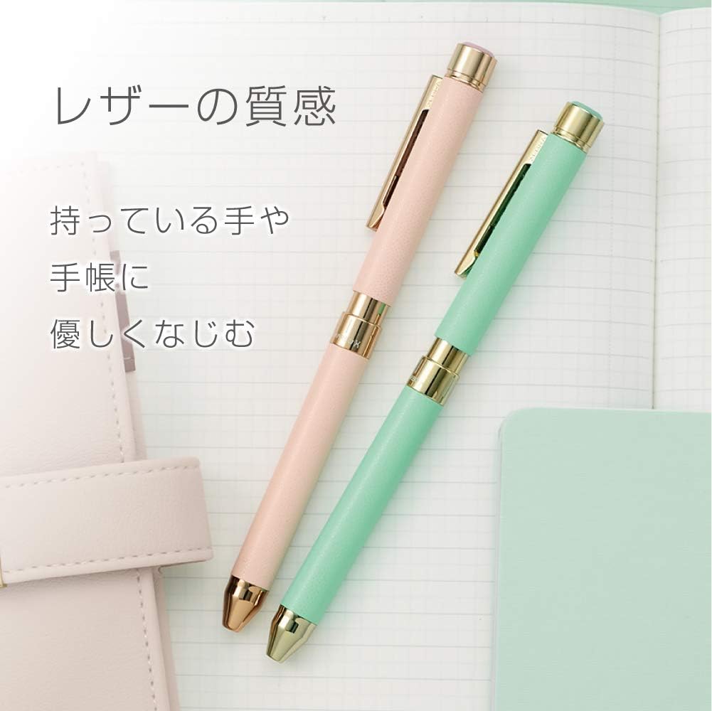 ZEBRA SB36-LBK Sharbo X SL6 Multi-Functional Pen, Leather, Black